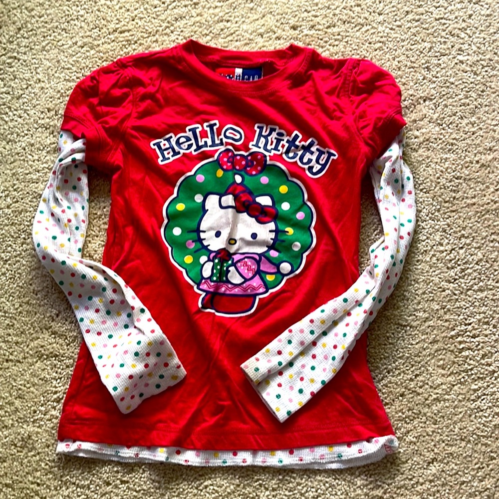 Hello Kitty Holiday Shirt. Girls SZ 4-5